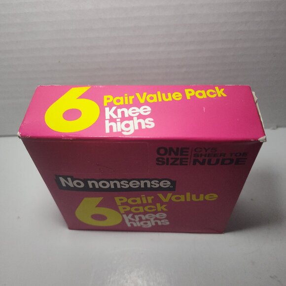 NO NONSENSE - Knee Highs Sheer Toe One Size Nude - 6 Pair - Picture 2 of 5